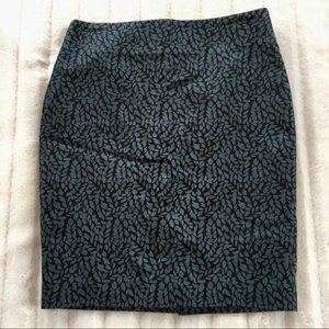 LOFT High-waist Botanical Print Pencil Skirt Sz4P